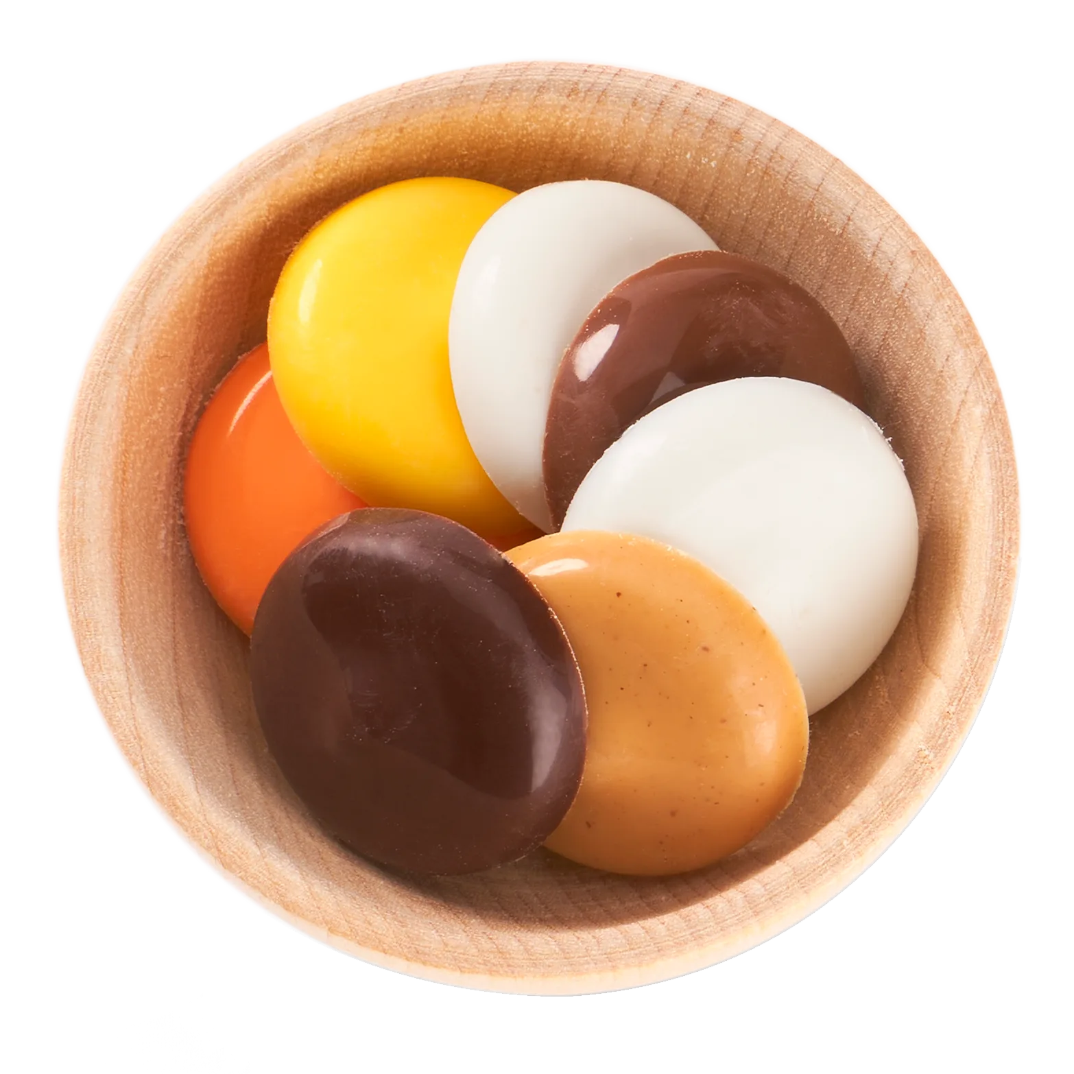 chocolate coating wafers in a cup